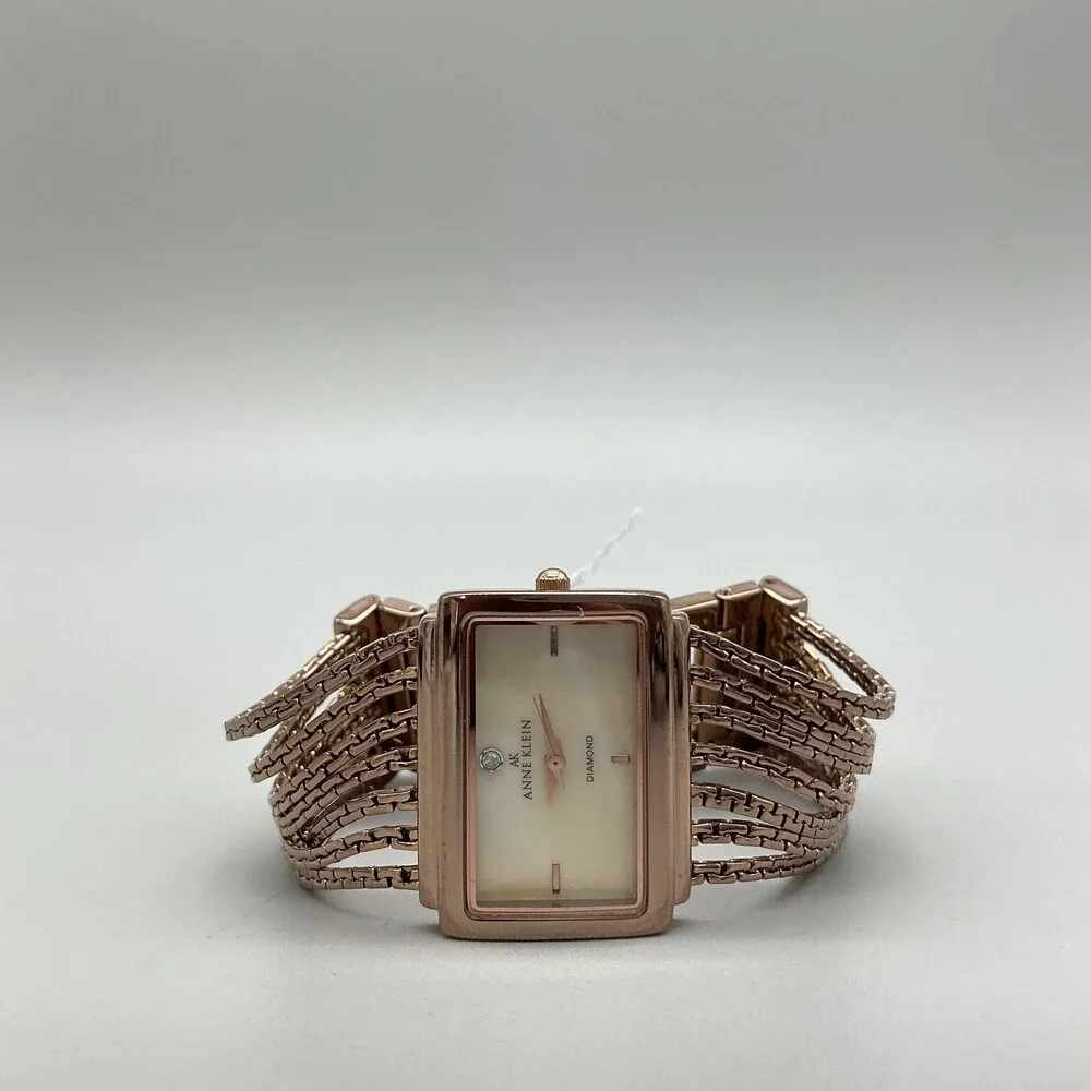 Anne Klein 753H/2 Womens Watch 29mm Rose Gold Diamond New Battery 7.25